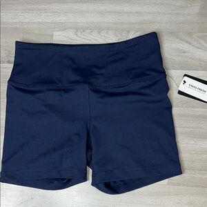 90 Degree By Reflex Blue  Shorts Stretchy Athletic Fit